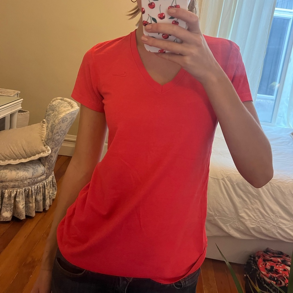 Neon Pink Nike V Neck